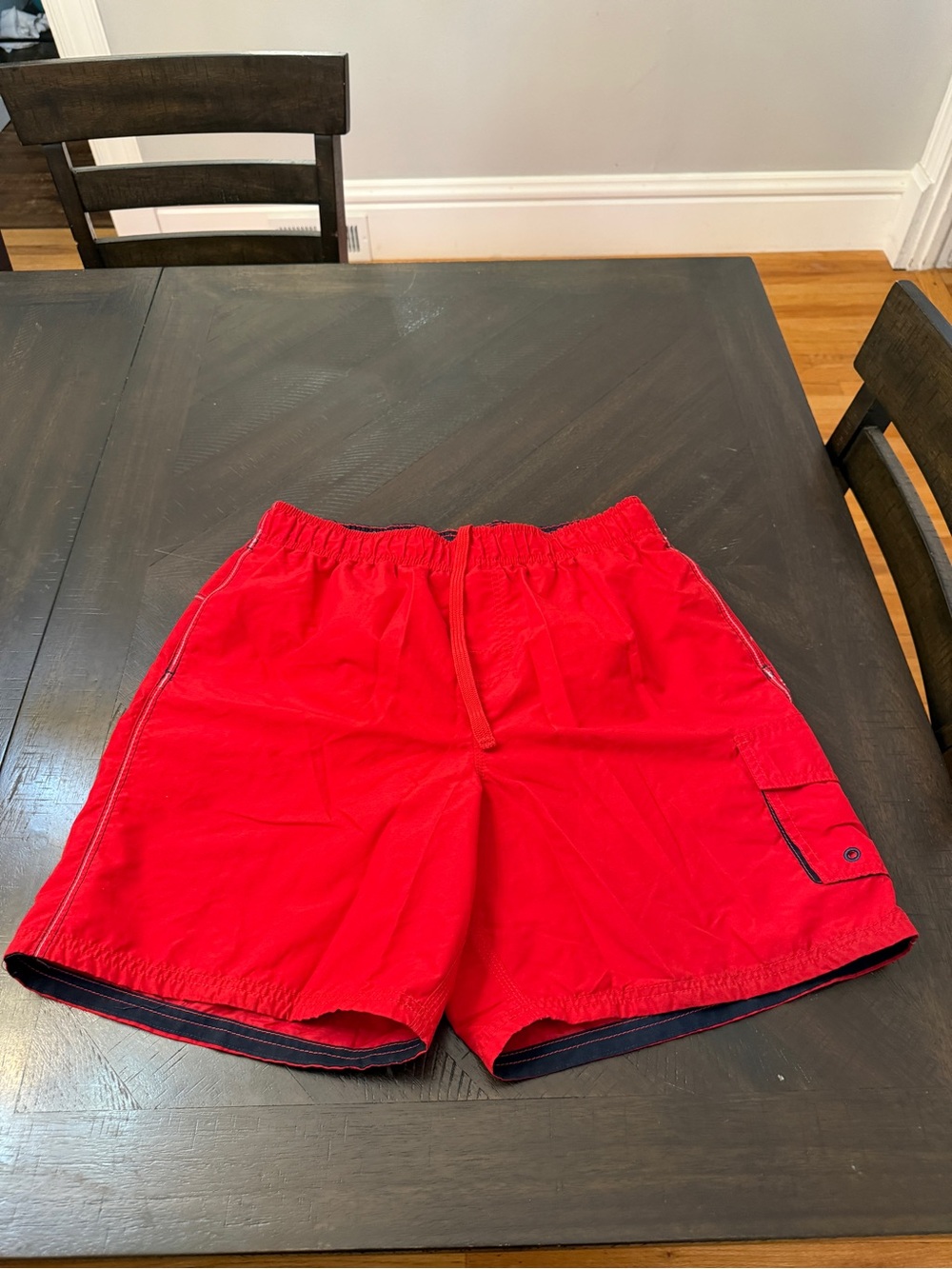 🔴 Crimson Wave! U.S. Apparel Men's Red Swim Trunks / Board Shorts 🌊